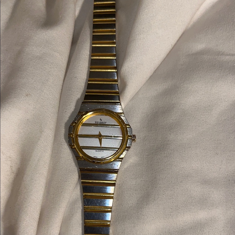 Peugeot Two-Tone Gold and Silver Smartwatch